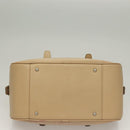 BURBERRY Hand Bag Leather Beige Silver Auth ep9861-6
