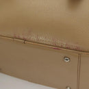 BURBERRY Hand Bag Leather Beige Silver Auth ep9861-11