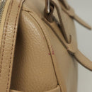 BURBERRY Hand Bag Leather Beige Silver Auth ep9861-5