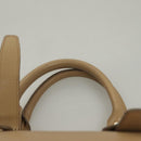BURBERRY Hand Bag Leather Beige Silver Auth ep9861-9