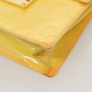 LOUIS VUITTON Monogram Vernis Spring Street Bag Lime Yellow M91068 Auth ep9862-15