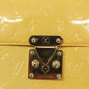 LOUIS VUITTON Monogram Vernis Spring Street Bag Lime Yellow M91068 Auth ep9862-18