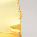 LOUIS VUITTON Monogram Vernis Spring Street Bag Lime Yellow M91068 Auth ep9862-19