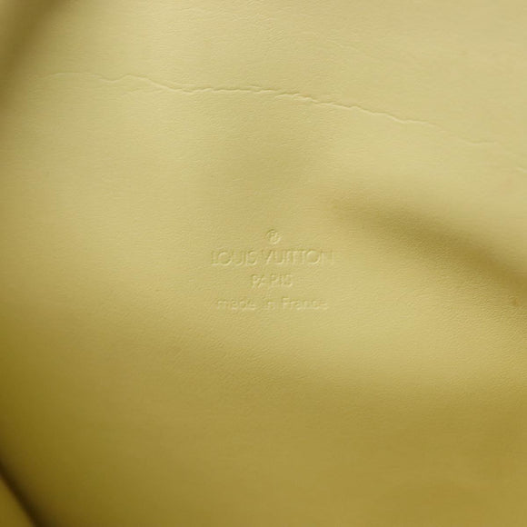 LOUIS VUITTON Monogram Vernis Spring Street Bag Lime Yellow M91068 Auth ep9862