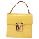 LOUIS VUITTON Monogram Vernis Spring Street Bag Lime Yellow M91068 Auth ep9862-13