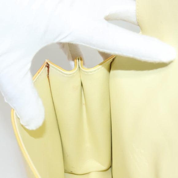 LOUIS VUITTON Monogram Vernis Spring Street Bag Lime Yellow M91068 Auth ep9862