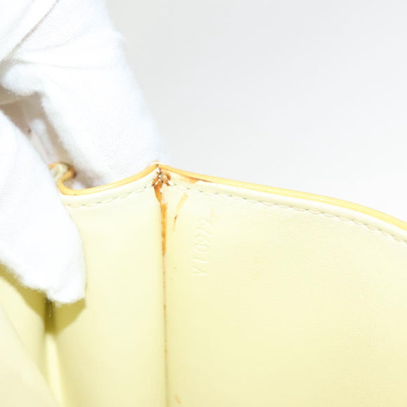 LOUIS VUITTON Monogram Vernis Spring Street Bag Lime Yellow M91068 Auth ep9862