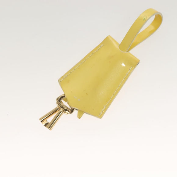 LOUIS VUITTON Monogram Vernis Spring Street Bag Lime Yellow M91068 Auth ep9862