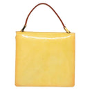 LOUIS VUITTON Monogram Vernis Spring Street Bag Lime Yellow M91068 Auth ep9862-2