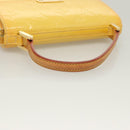 LOUIS VUITTON Monogram Vernis Spring Street Bag Lime Yellow M91068 Auth ep9862-7