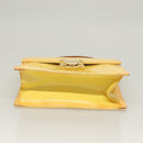 LOUIS VUITTON Monogram Vernis Spring Street Bag Lime Yellow M91068 Auth ep9862-5
