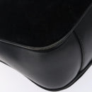 GUCCI Bamboo Hand Bag Suede Black Gold 001 1014 1638 Auth ep9866-14