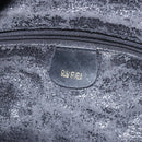 GUCCI Bamboo Hand Bag Suede Black Gold 001 1014 1638 Auth ep9866-17