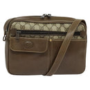 GUCCI GG Supreme Shoulder Bag PVC Beige Gold Auth ep9876-1