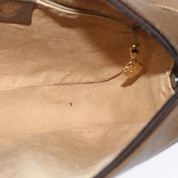 GUCCI GG Supreme Shoulder Bag PVC Beige Gold Auth ep9876