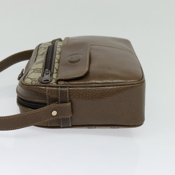 GUCCI GG Supreme Shoulder Bag PVC Beige Gold Auth ep9876