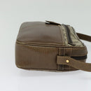 GUCCI GG Supreme Shoulder Bag PVC Beige Gold Auth ep9876-4