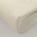 GUCCI Shoulder Bag Leather White Gold Auth ep9877-14