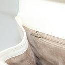 GUCCI Shoulder Bag Leather White Gold Auth ep9877-20