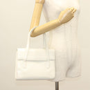 GUCCI Shoulder Bag Leather White Gold Auth ep9877-22