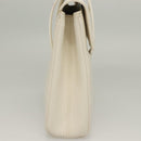 GUCCI Shoulder Bag Leather White Gold Auth ep9877-4