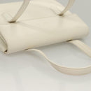 GUCCI Shoulder Bag Leather White Gold Auth ep9877-7