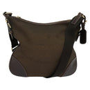 PRADA Shoulder Bag Canvas Brown Gold Auth ep9878-1