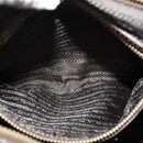 PRADA Shoulder Bag Canvas Brown Gold Auth ep9878-20