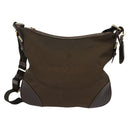 PRADA Shoulder Bag Canvas Brown Gold Auth ep9878-13