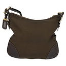 PRADA Shoulder Bag Canvas Brown Gold Auth ep9878-2