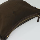 PRADA Shoulder Bag Canvas Brown Gold Auth ep9878-6