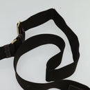 PRADA Shoulder Bag Canvas Brown Gold Auth ep9878-8