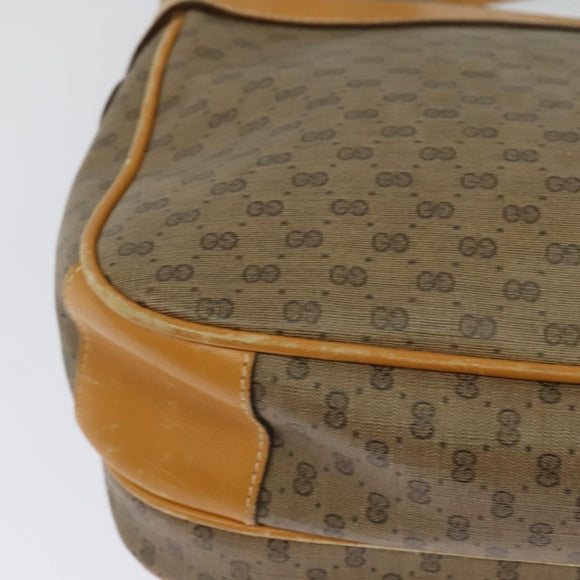 GUCCI Micro GG Supreme Shoulder Bag PVC Beige Gold 001 14 0925 Auth ep9882