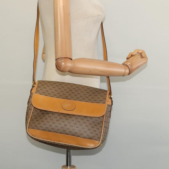 GUCCI Micro GG Supreme Shoulder Bag PVC Beige Gold 001 14 0925 Auth ep9882