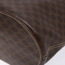 CELINE Macadam Canvas Hand Bag PVC Leather Brown Gold Auth ep9884-10