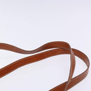 CELINE Macadam Canvas Hand Bag PVC Leather Brown Gold Auth ep9884-8