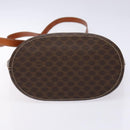 CELINE Macadam Canvas Hand Bag PVC Leather Brown Gold Auth ep9884-9