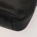 GUCCI Bamboo Hand Bag Leather 2way Black Gold Auth ep9886-17