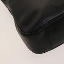 GUCCI Bamboo Hand Bag Leather 2way Black Gold Auth ep9886-18