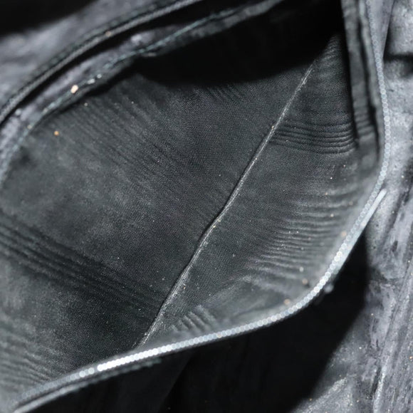 GUCCI Bamboo Hand Bag Leather 2way Black Gold Auth ep9886