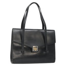 Christian Dior Hand Bag Leather Black Gold Auth ep9887-1