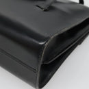 Christian Dior Hand Bag Leather Black Gold Auth ep9887-16