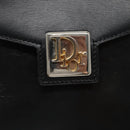 Christian Dior Hand Bag Leather Black Gold Auth ep9887-18