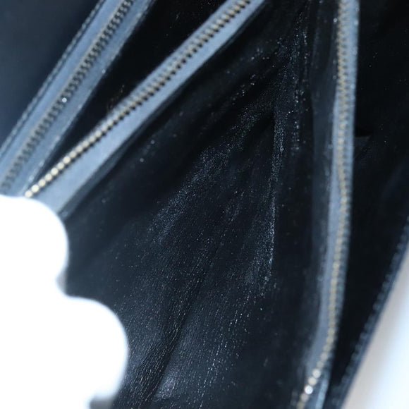 Christian Dior Hand Bag Leather Black Gold Auth ep9887