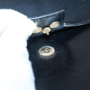Christian Dior Hand Bag Leather Black Gold Auth ep9887-9