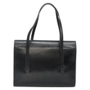 Christian Dior Hand Bag Leather Black Gold Auth ep9887-2