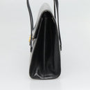 Christian Dior Hand Bag Leather Black Gold Auth ep9887-4