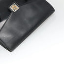 Christian Dior Hand Bag Leather Black Gold Auth ep9887-6