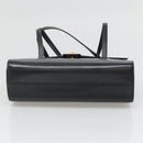 Christian Dior Hand Bag Leather Black Gold Auth ep9887-5