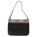 BURBERRY Shoulder Bag Leather Black Silver Auth ep9890-13